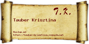 Tauber Krisztina névjegykártya