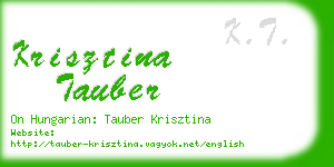 krisztina tauber business card